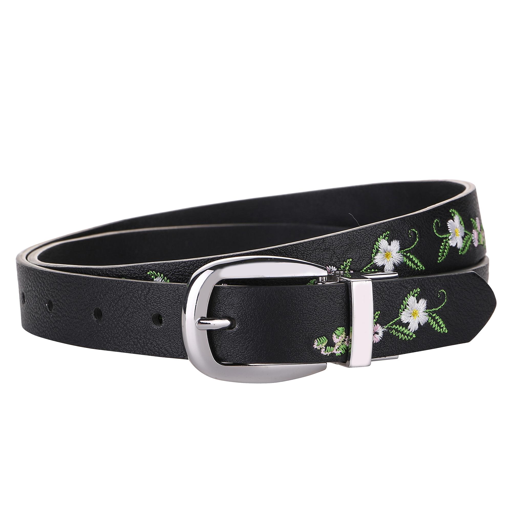 Womens Reversible Western Embroidered Belt